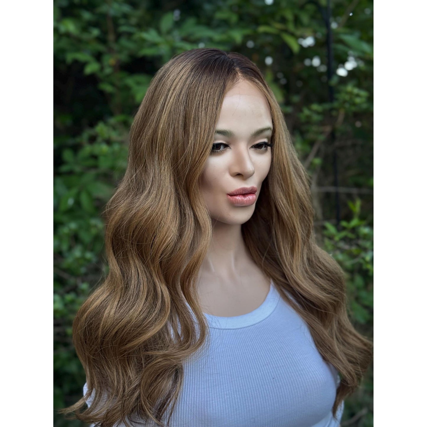SIENNA Hazelnut Brunette Brown Toasted Golden Caramel Balayage Wig, HD Invisible Transparent Lace Front, 100% Luxury Human Hair Wig