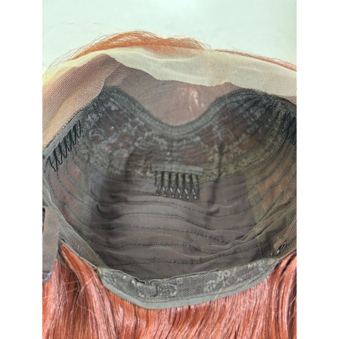Copper Ginger Classic Blunt Cut Premium Human Hair Blend Wig 13x4 Free Part