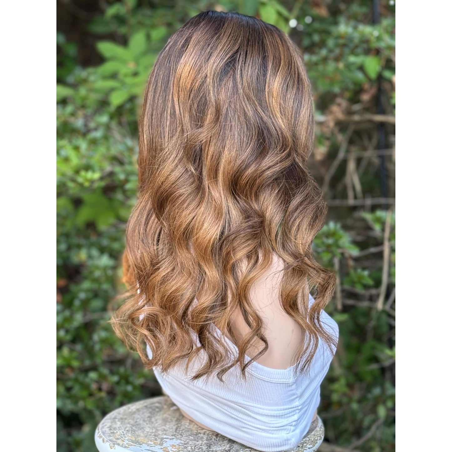 TESSA Toasted Honey Cider Brown Balayage Wig, HD Invisible Transparent Lace Front, 100% Luxury Human Hair Wig