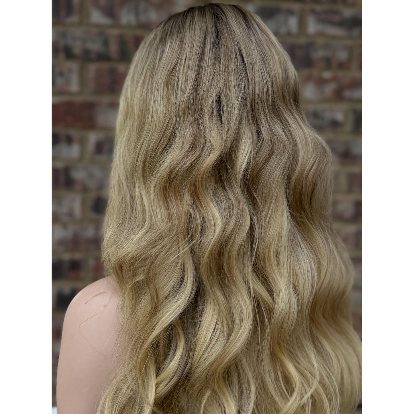LAUREN Human Hair Blonde Natural Ash Brown Balayage Wig | HD Invisible Transparent Lace Front | 18 inch | Natural Density, Custom Made to Order