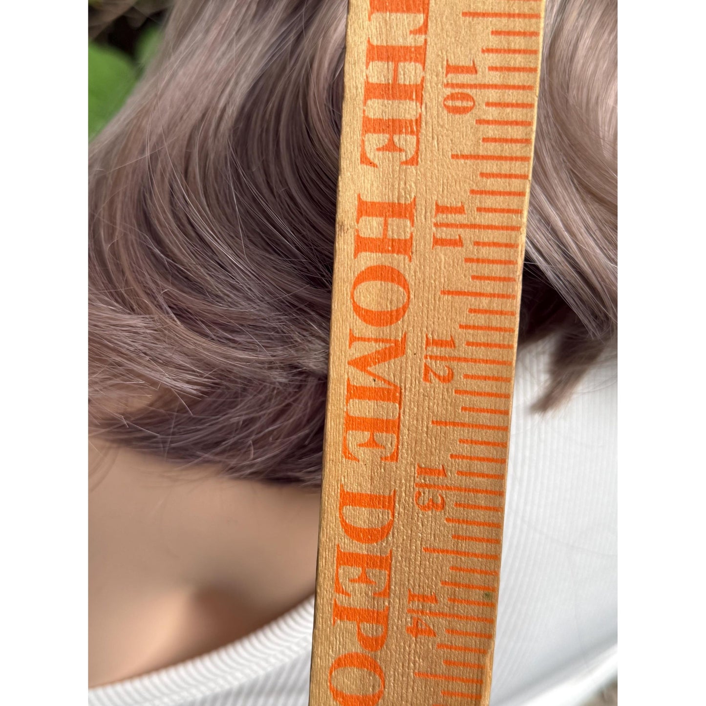 TEMPEST 13” Human Hair Blend Wig: Light Almond Blonde Purple Mauve Balayage Curls 13x4 Lace