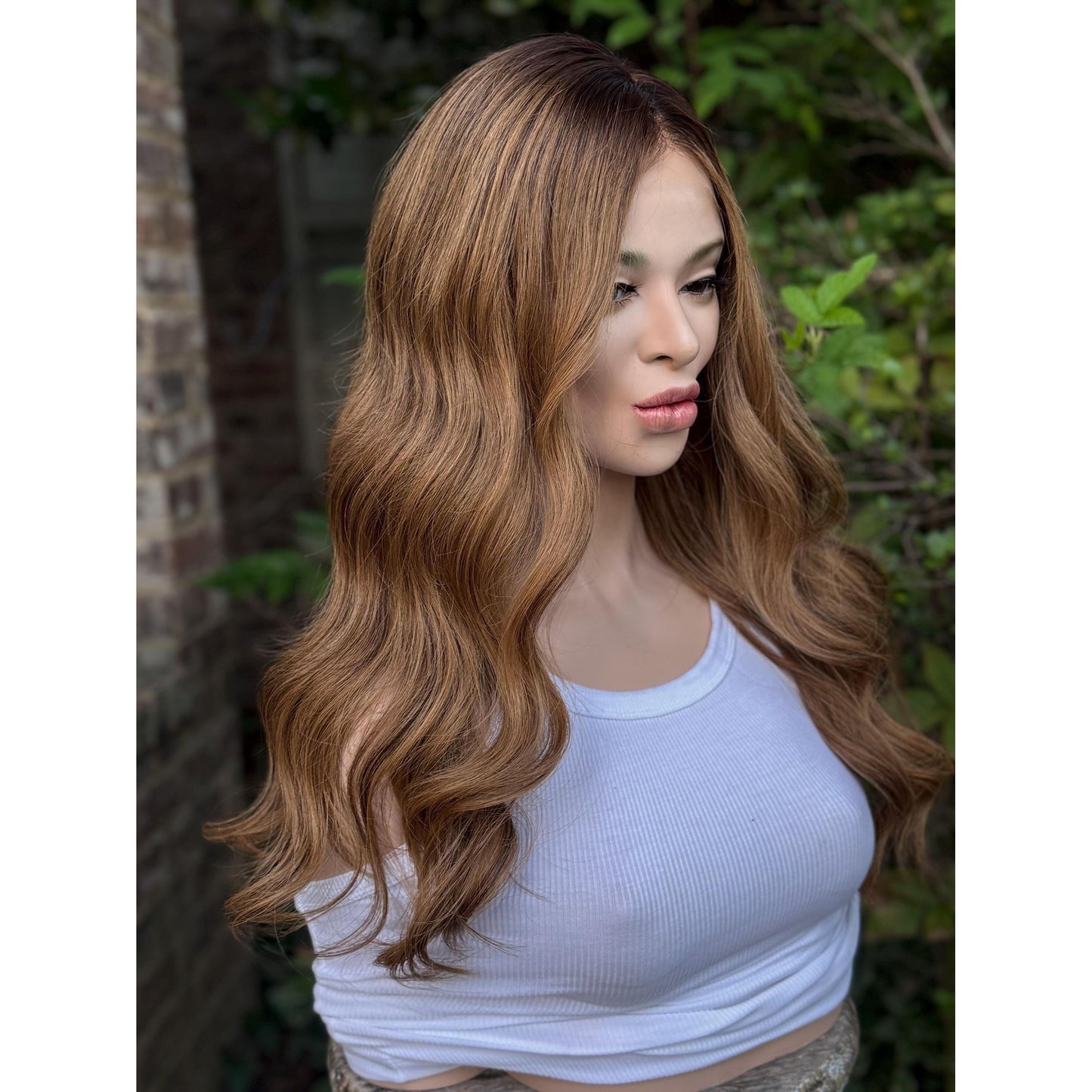 SIENNA Hazelnut Brunette Brown Toasted Golden Caramel Balayage Wig, HD Invisible Transparent Lace Front, 100% Luxury Human Hair Wig