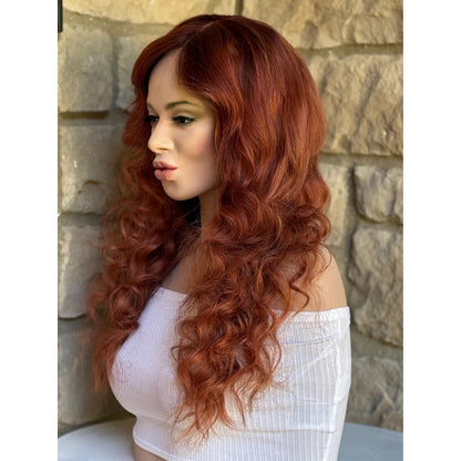 AURORA Virgin Human Hair Wig | Cowboy Copper | 4x4 Silk Base | HD Invisible Transparent Lace Front, Custom Made to Order