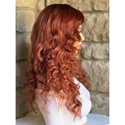 AURORA Virgin Human Hair Wig | Cowboy Copper | 4x4 Silk Base | HD Invisible Transparent Lace Front, Custom Made to Order