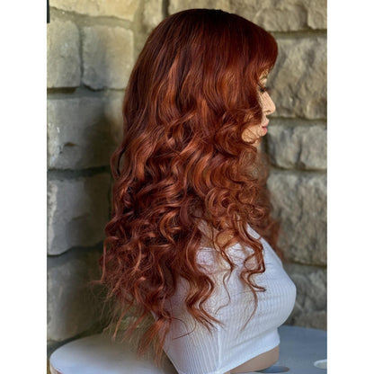 AURORA Virgin Human Hair Wig | Cowboy Copper | 4x4 Silk Base | HD Invisible Transparent Lace Front, Custom Made to Order
