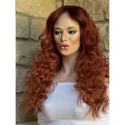 AURORA Virgin Human Hair Wig | Cowboy Copper | 4x4 Silk Base | HD Invisible Transparent Lace Front, Custom Made to Order