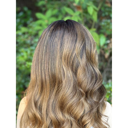 TESSA Toasted Honey Cider Brown Balayage Wig, HD Invisible Transparent Lace Front, 100% Luxury Human Hair Wig
