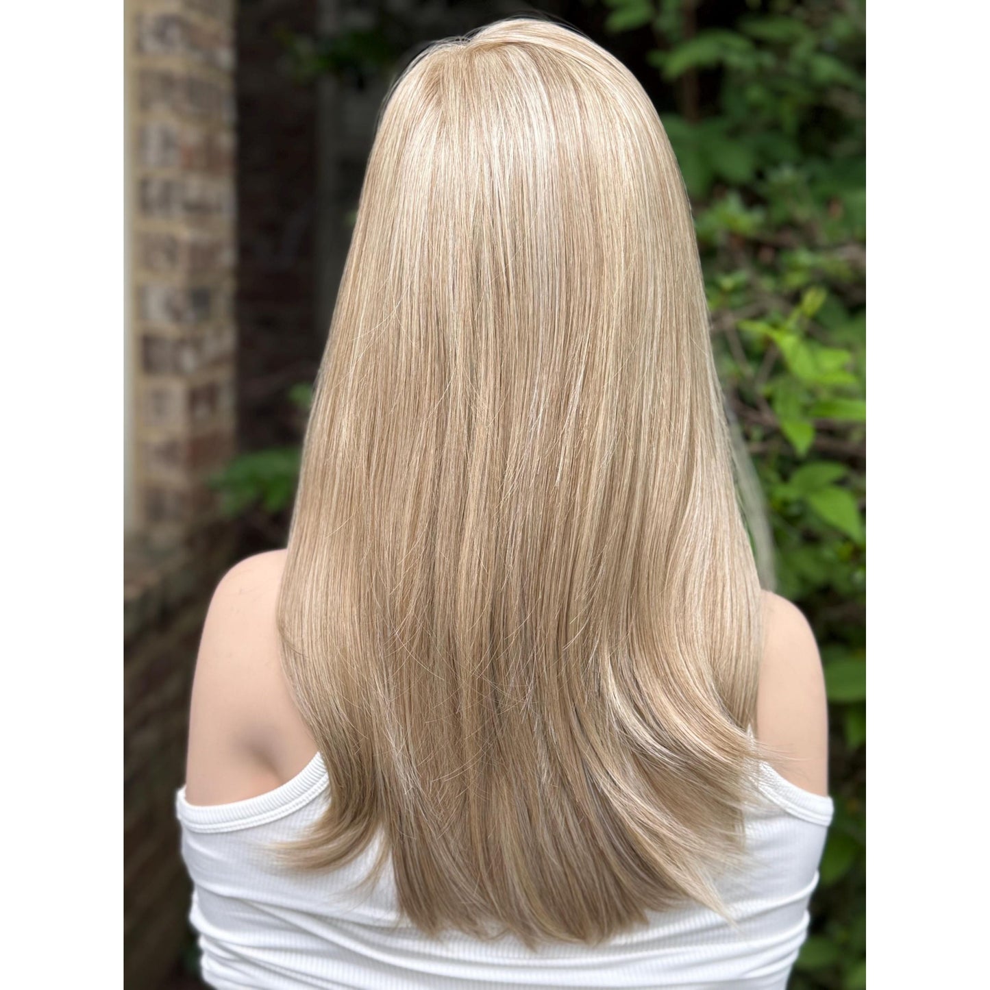 JOLENE Light Spring Blonde Wig, Lace Front, 13x6 Hand-Tied, Human Hair Blend