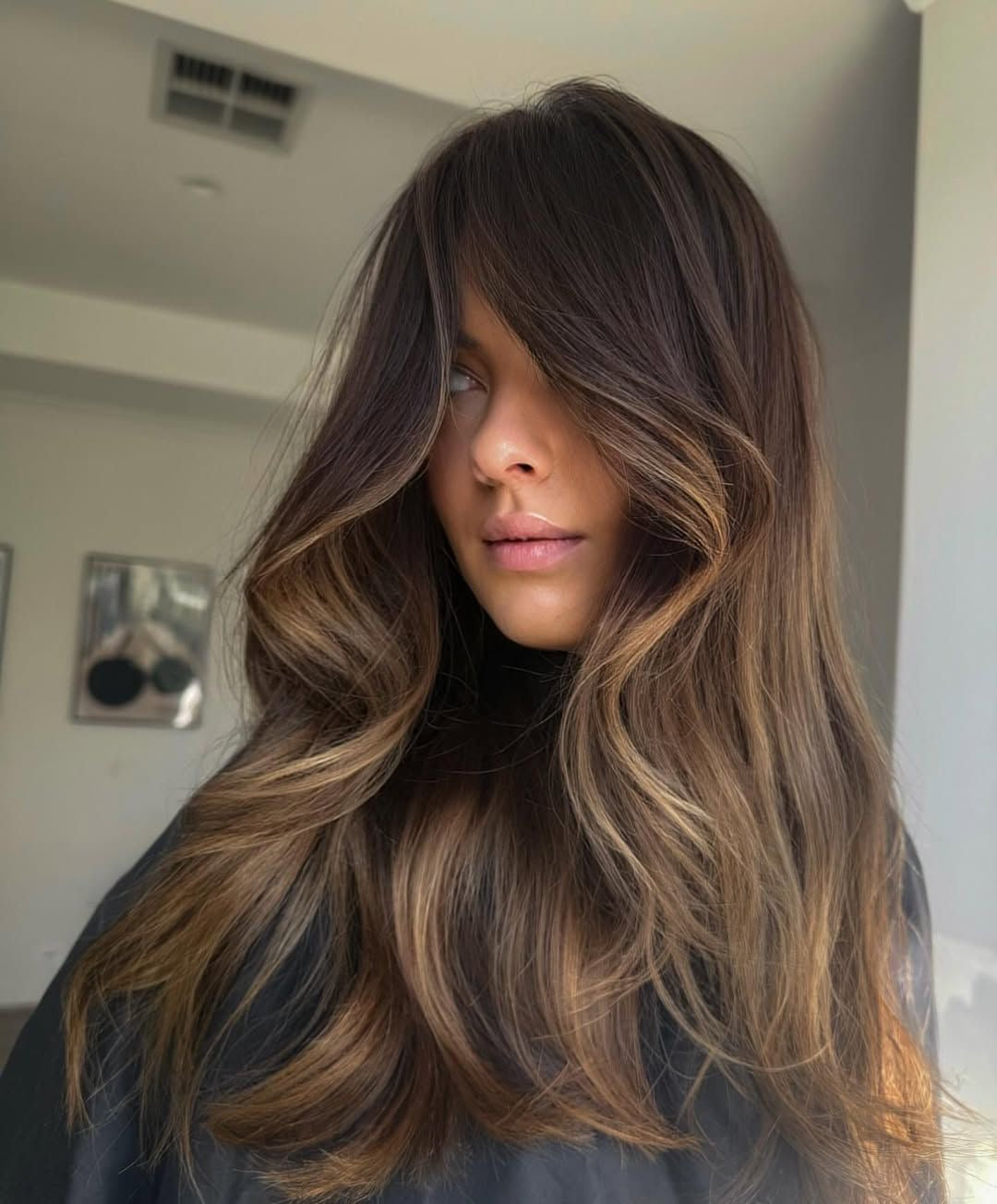 20” Chocolate Brunette Brown Warm Blonde Balayage 100% Luxury Virgin Human Hair Topper | Hand-Tied Silk Base | 8x8