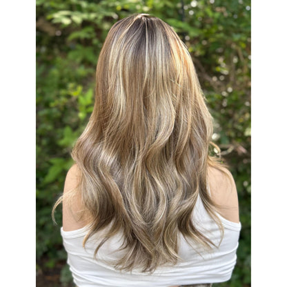 TEMPERANCE Neutral Dirty Champagne Blonde Wig, Lace Front, 13x6 Hand-Tied, Human Hair Blend