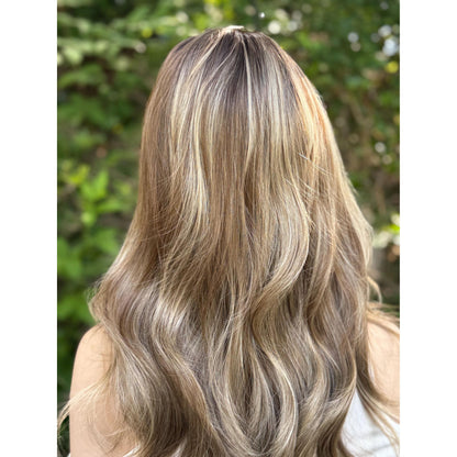 TEMPERANCE Neutral Dirty Champagne Blonde Wig, Lace Front, 13x6 Hand-Tied, Human Hair Blend