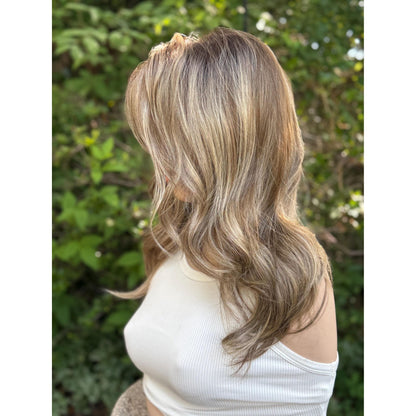 TEMPERANCE Neutral Dirty Champagne Blonde Wig, Lace Front, 13x6 Hand-Tied, Human Hair Blend