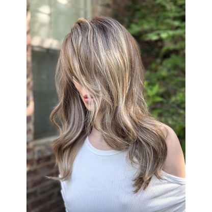 TEMPERANCE Neutral Dirty Champagne Blonde Wig, Lace Front, 13x6 Hand-Tied, Human Hair Blend