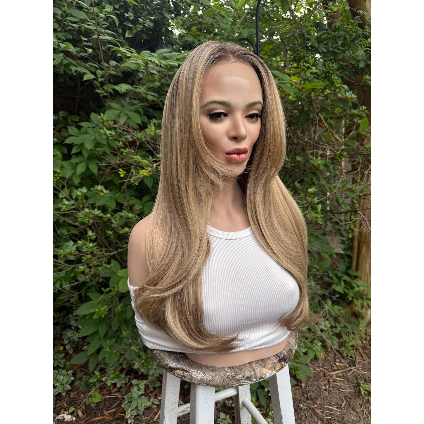 SUTTON Old Money Hamptons Blonde Wig, Lace Front, 13x4 Hand-Tied, Human Hair Blend