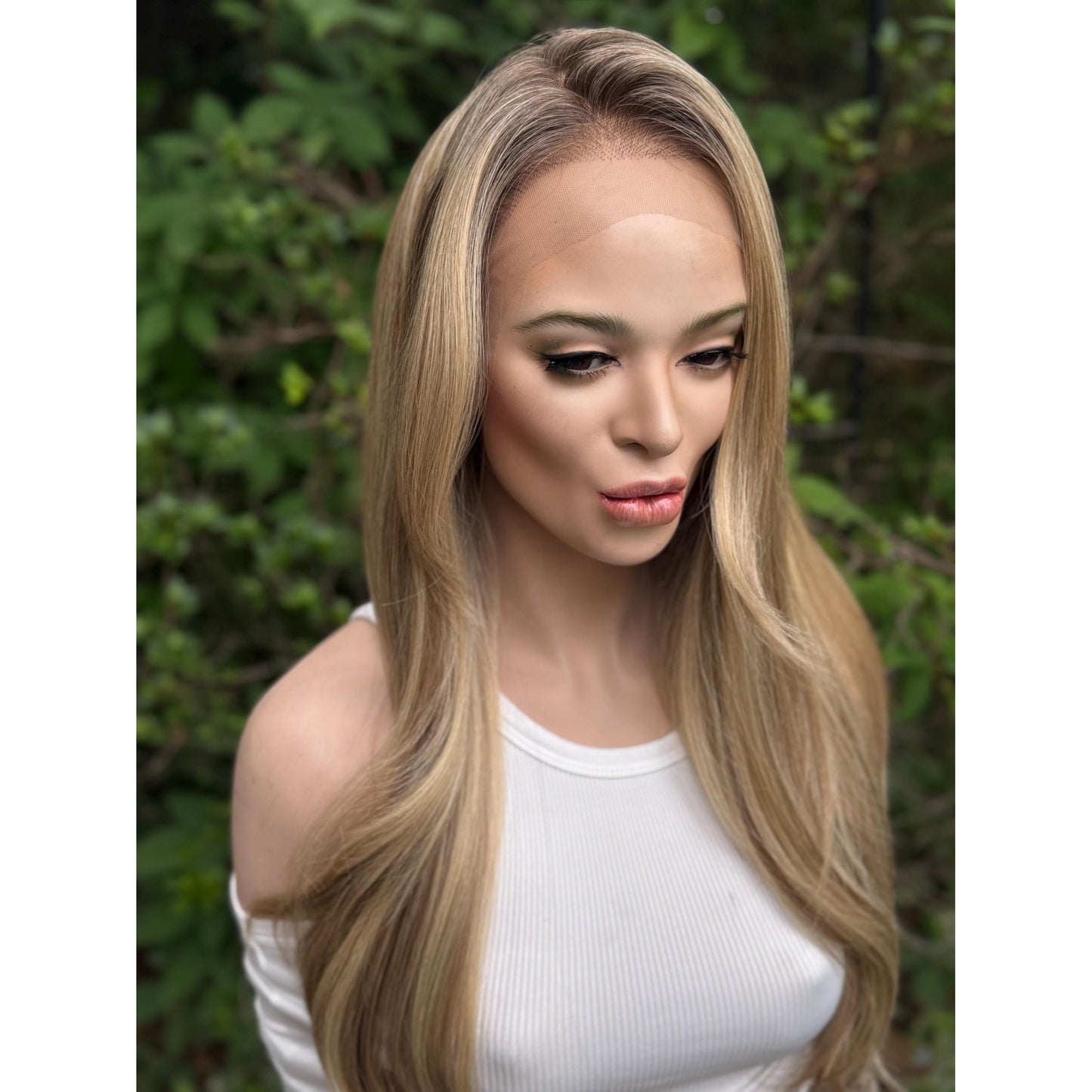 SUTTON Old Money Hamptons Blonde Wig, Lace Front, 13x4 Hand-Tied, Human Hair Blend
