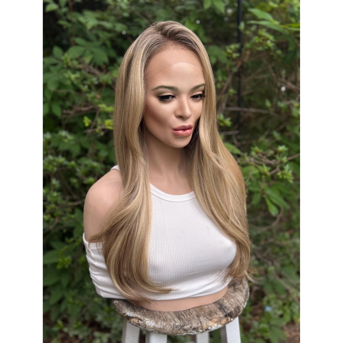 SUTTON Old Money Hamptons Blonde Wig, Lace Front, 13x4 Hand-Tied, Human Hair Blend