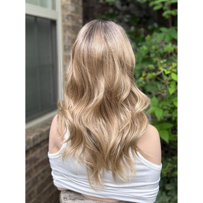 FABIOLA Multi-Dimensional Dirty Blonde Wig, Lace Front, 13x6 Hand-Tied, Human Hair Blend