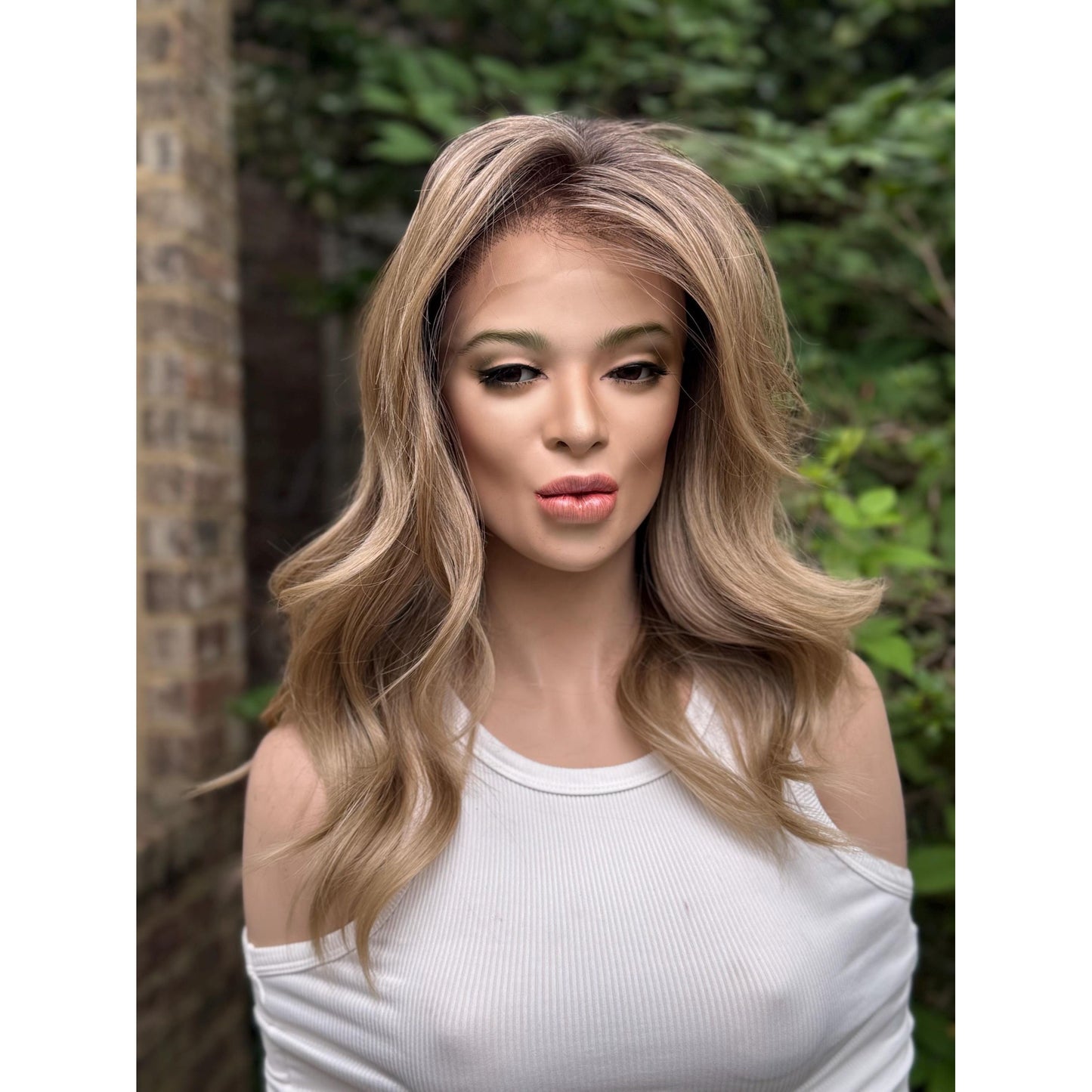 FABIOLA Multi-Dimensional Dirty Blonde Wig, Lace Front, 13x6 Hand-Tied, Human Hair Blend