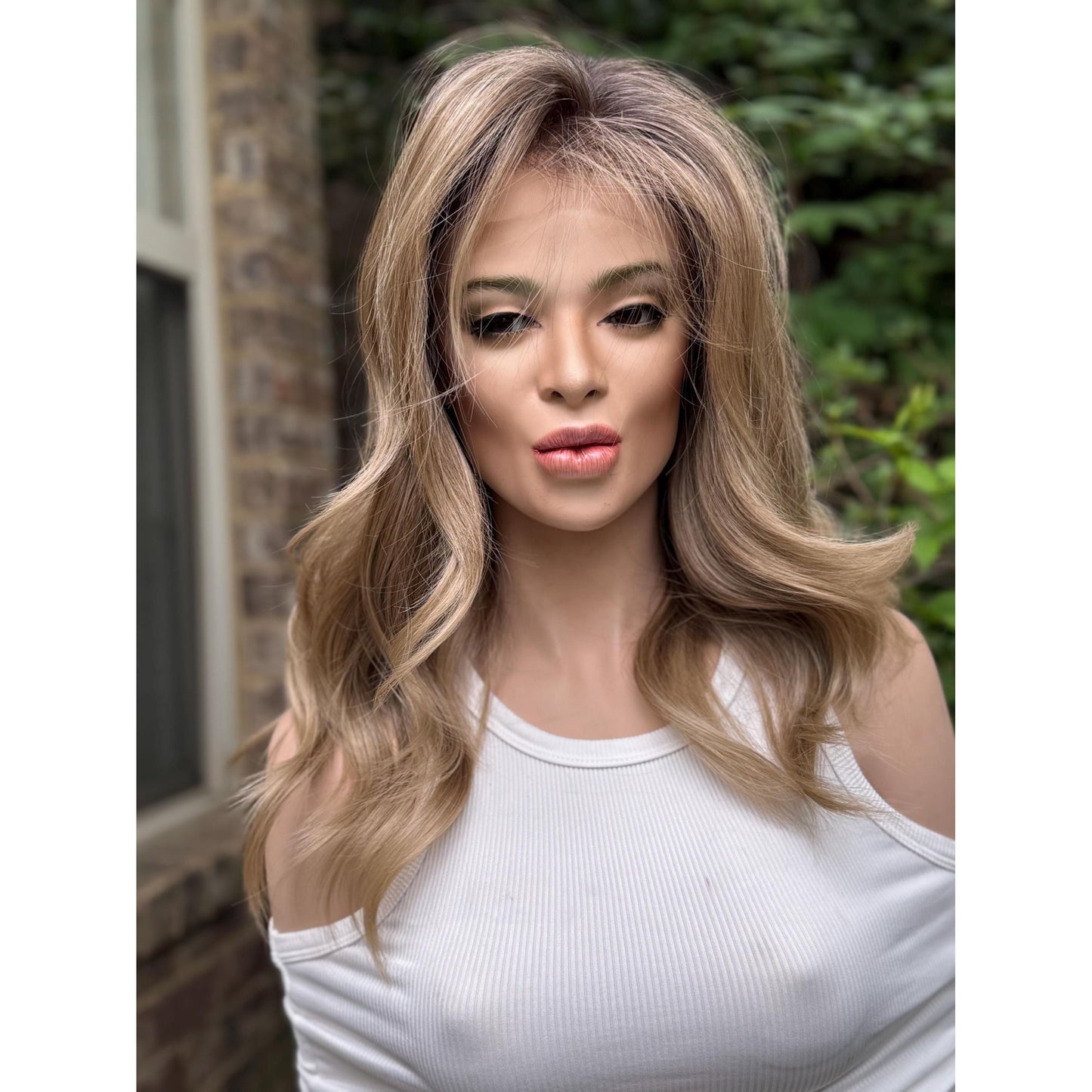 FABIOLA Multi-Dimensional Dirty Blonde Wig, Lace Front, 13x6 Hand-Tied, Human Hair Blend