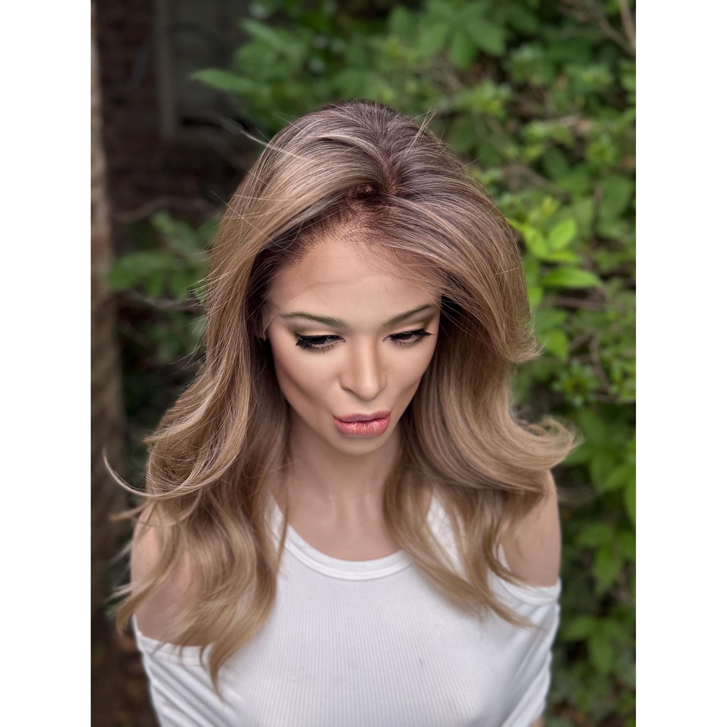FABIOLA Multi-Dimensional Dirty Blonde Wig, Lace Front, 13x6 Hand-Tied, Human Hair Blend