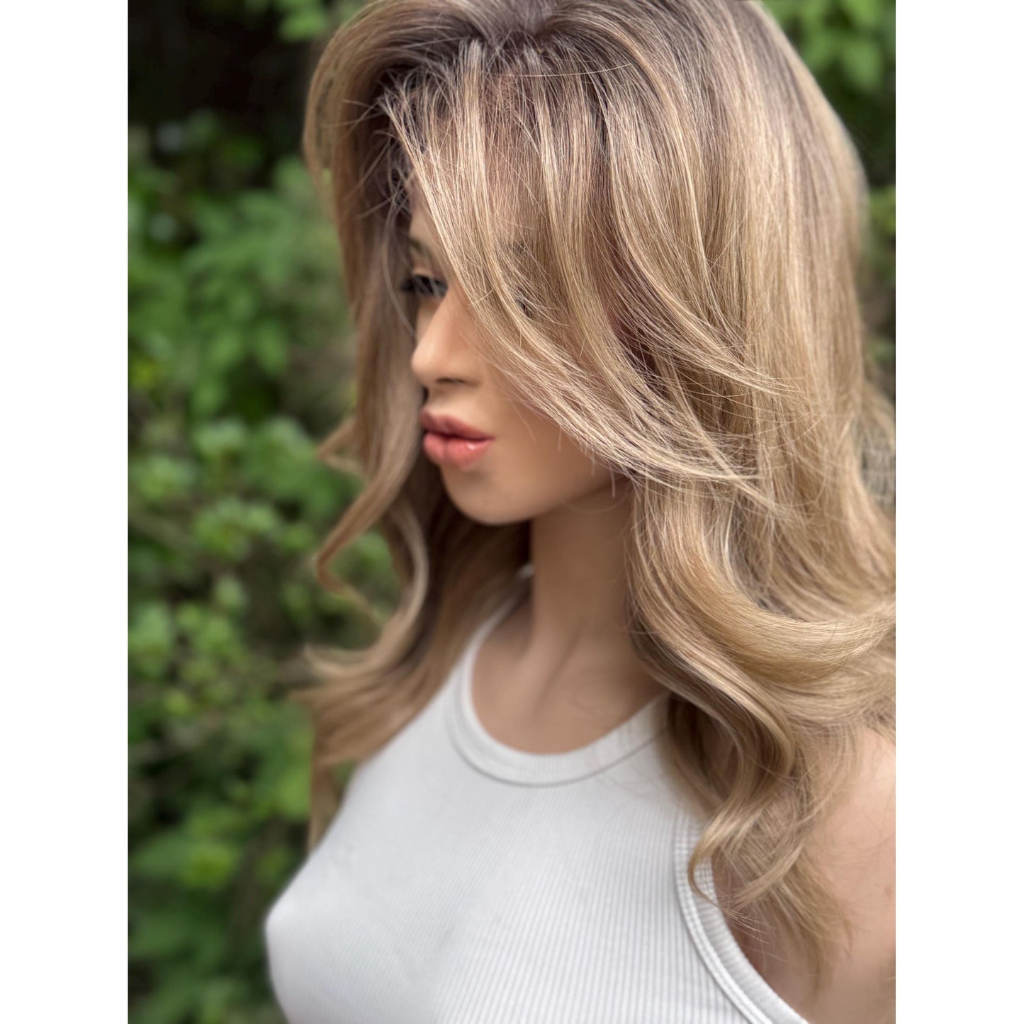 FABIOLA Multi-Dimensional Dirty Blonde Wig, Lace Front, 13x6 Hand-Tied, Human Hair Blend