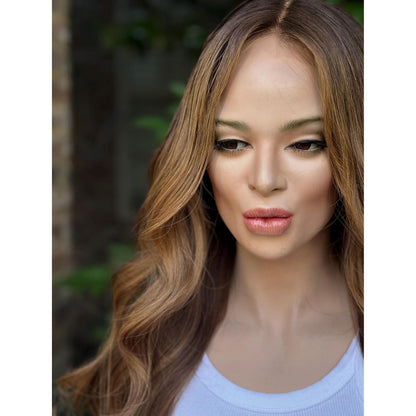 WILLOW True Autumn Brown Golden Caramel Honey Glaze Balayage Wig, HD Invisible Transparent Lace Front, 100% Luxury Human Hair Wig