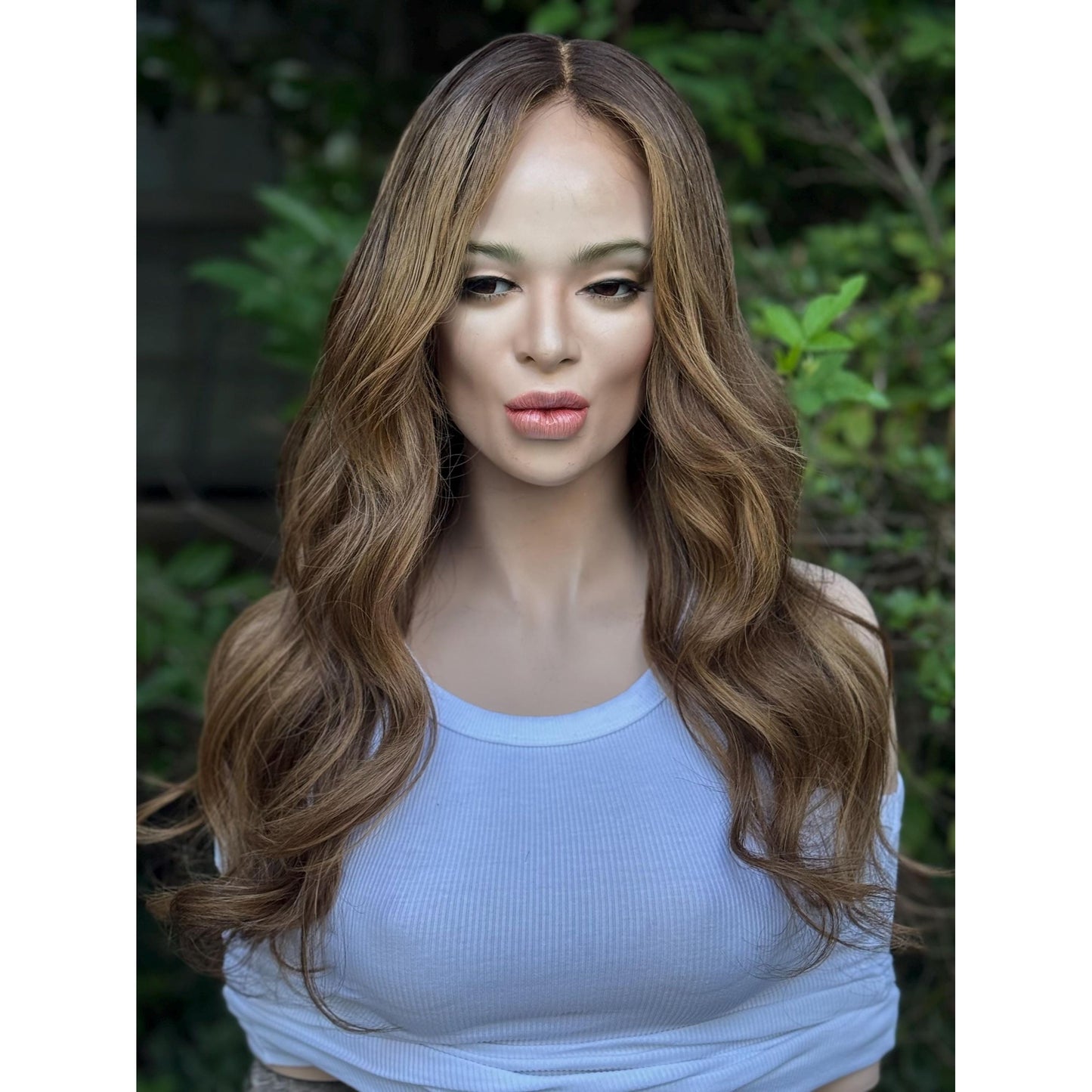 WILLOW True Autumn Brown Golden Caramel Honey Glaze Balayage Wig, HD Invisible Transparent Lace Front, 100% Luxury Human Hair Wig