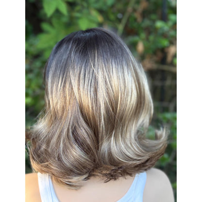 RHODA Ombre Brown Wig, Lace Front, 13x4 Hand-Tied, Human Hair Blend