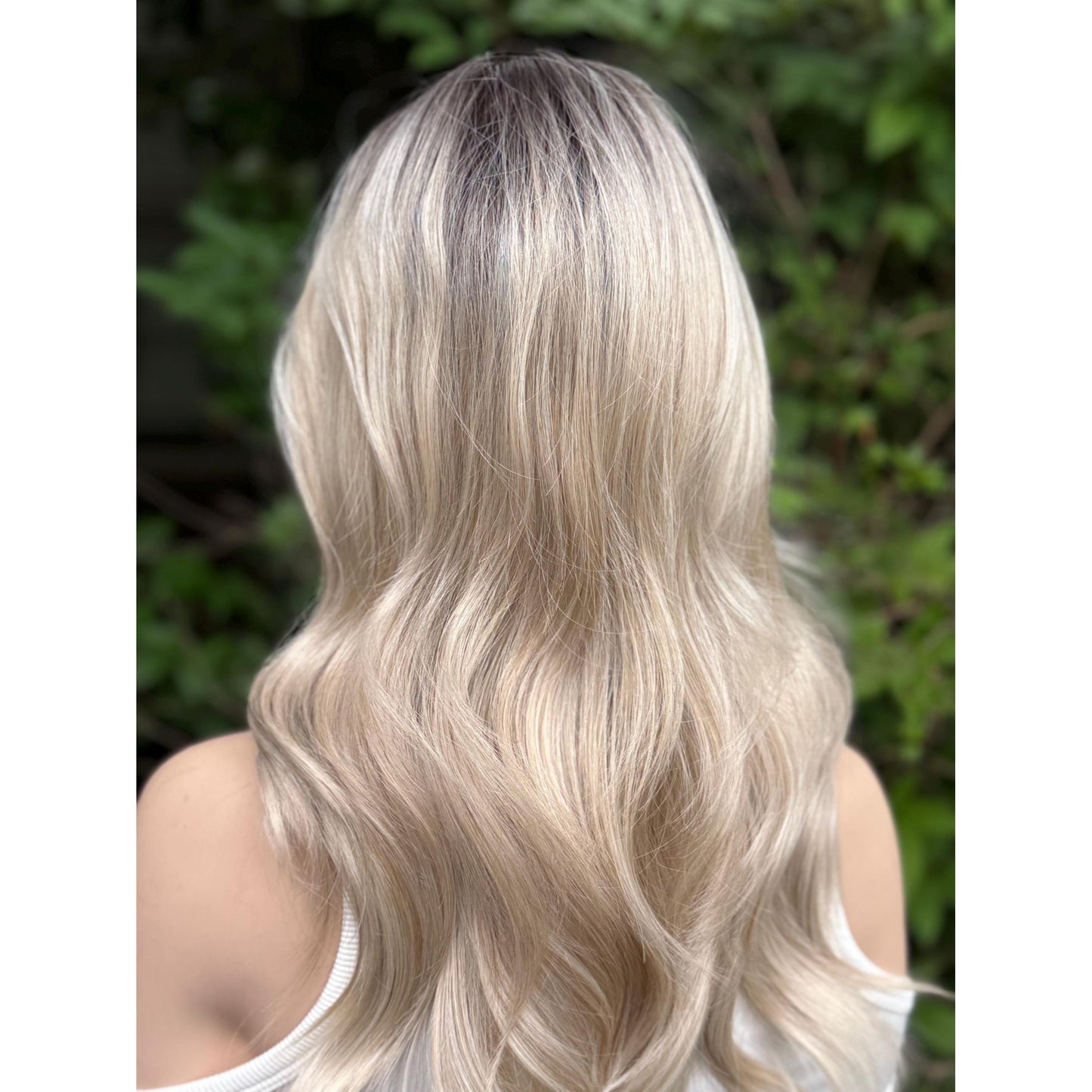 ROCHE Pearl Blonde Balayage Wig, Lace Front, 13x6 Hand-Tied, Human Hair Blend