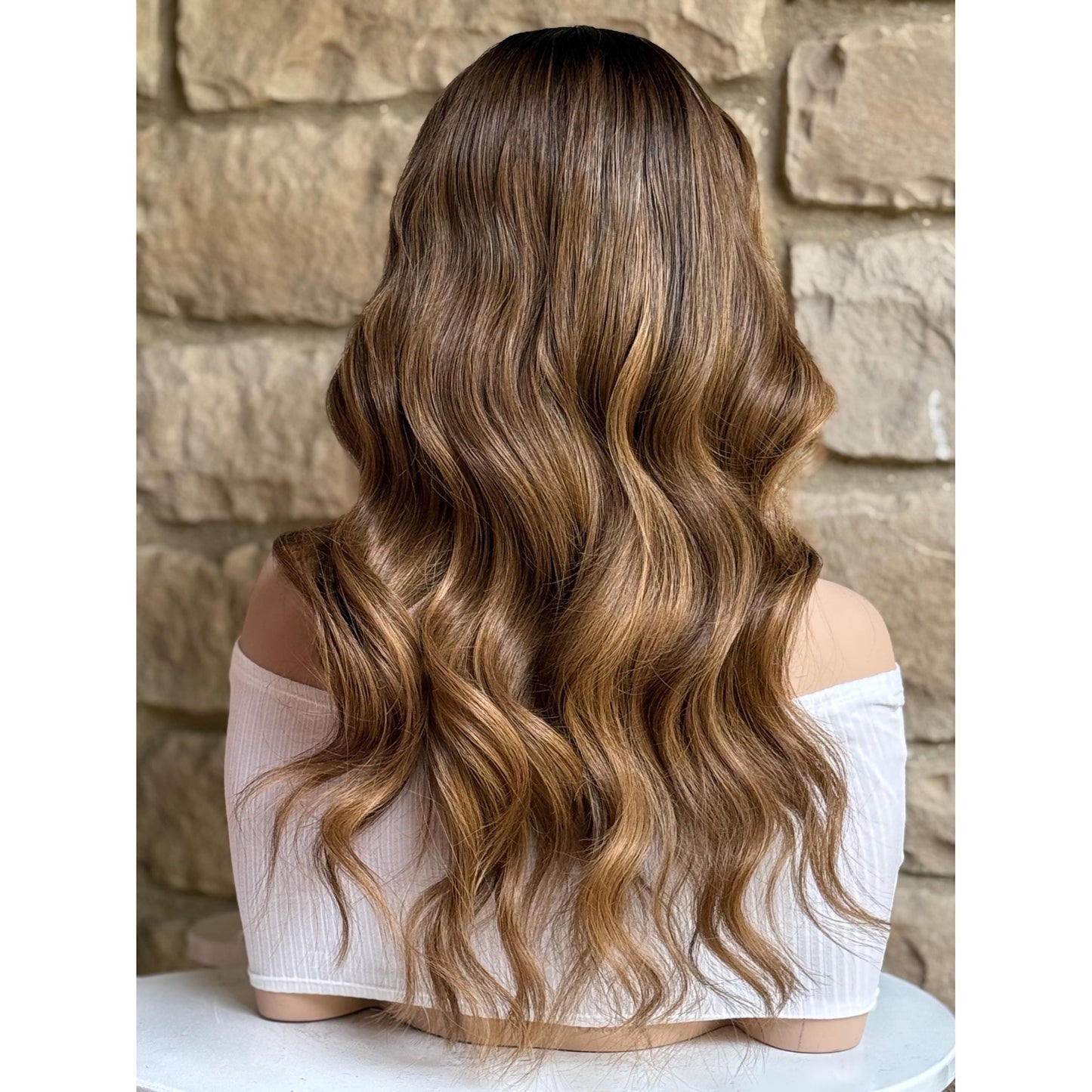 MILLY 100% Human Hair Wig | Brunette Mix, Honey Blonde Balayage | HD Invisible Transparent Lace Front | Bronde Hi-Light, Custom Made to Order