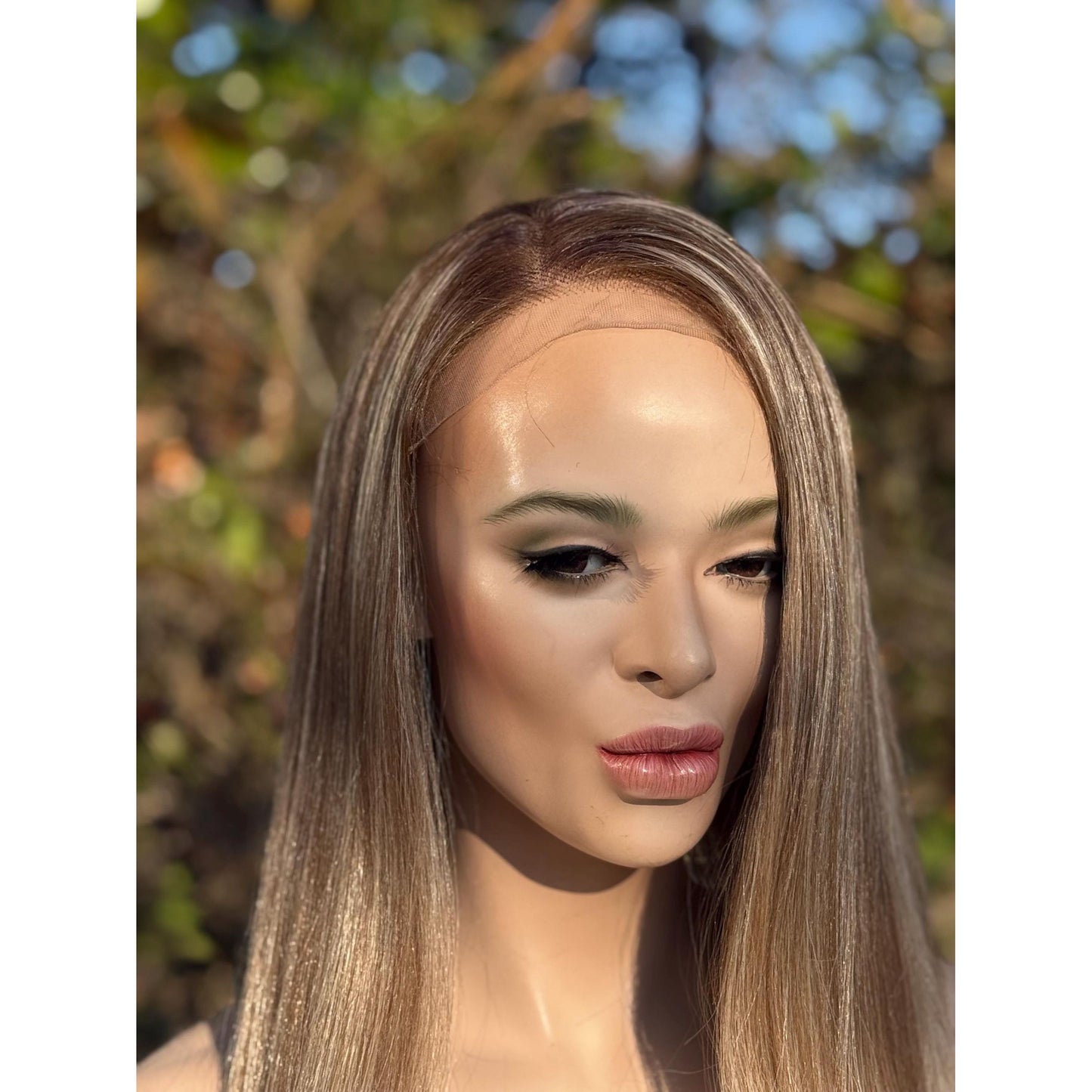 JUNE Vanilla Blonde Light Brown Mix Wig, Lace Front, 13x6 Hand-Tied, Human Hair Blend
