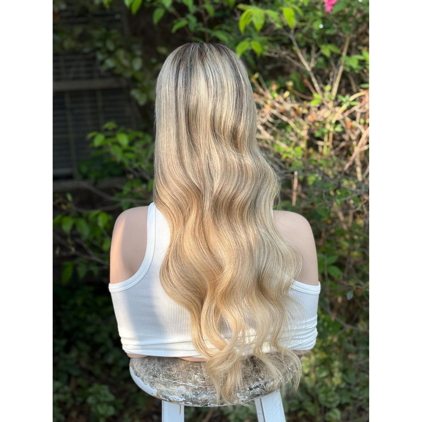 LIVELY Human Hair Topper | 8x8 Base with 4x4 Silk Top | Blonde Balayage | 18" Length | Natural Density, Custom Made to Order