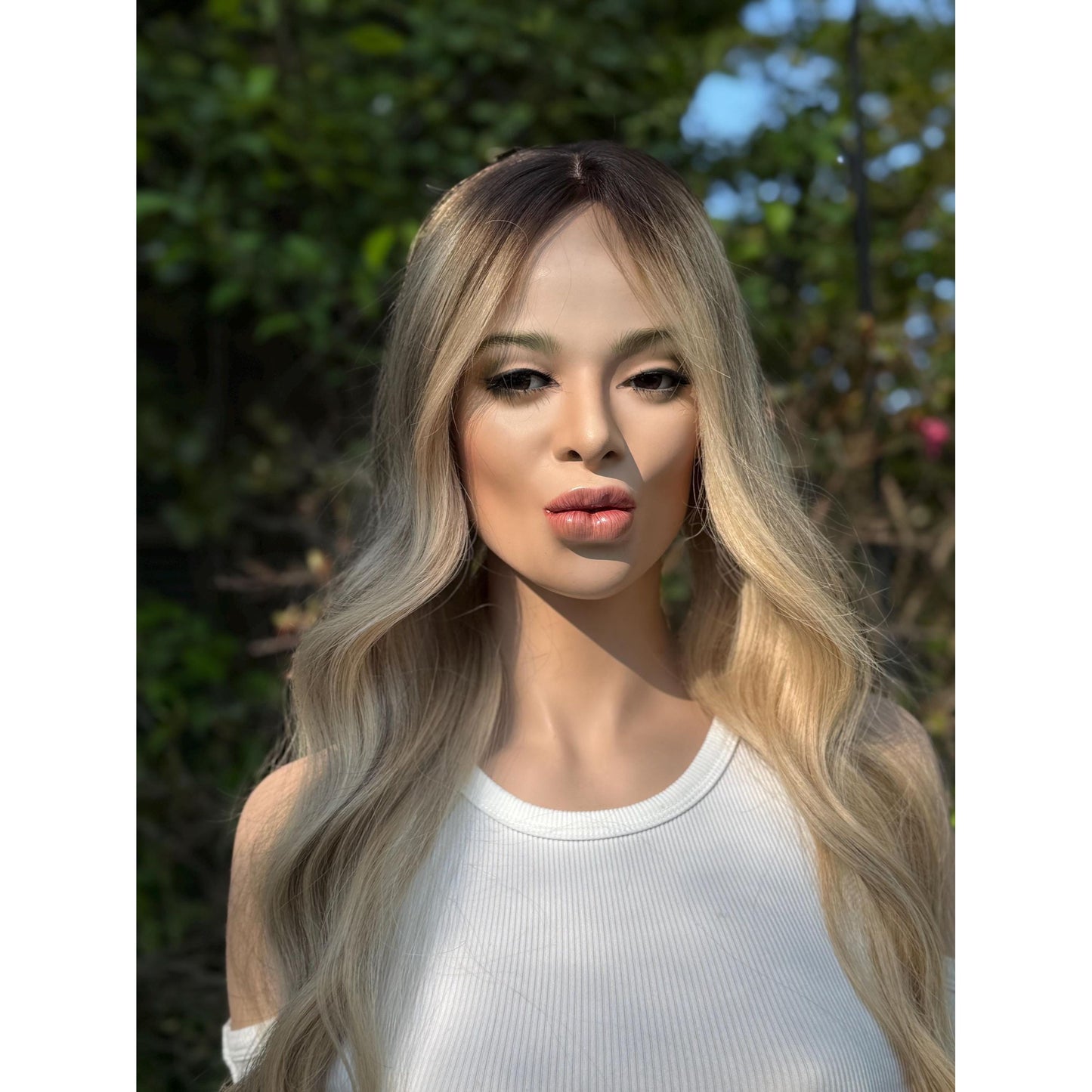 LIVELY Human Hair Topper | 8x8 Base with 4x4 Silk Top | Blonde Balayage | 18" Length | Natural Density, Custom Made to Order