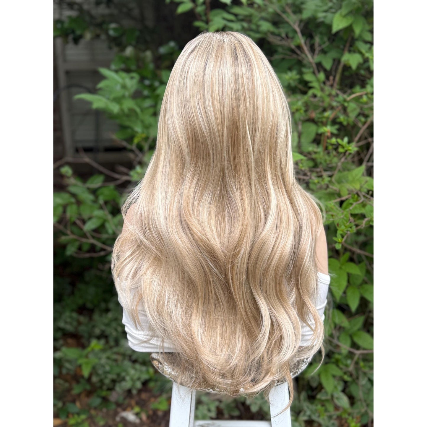 HEATHER RAE Rooted Sugar Cookie Blonde Wig, Lace Front, 13x4 Hand-Tied, Human Hair Blend
