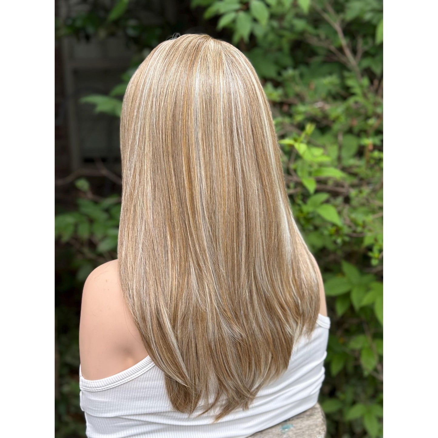 WRENLEY Champagne Sandy Blonde Wig, Lace Front, 13x6 Hand-Tied, Human Hair Blend
