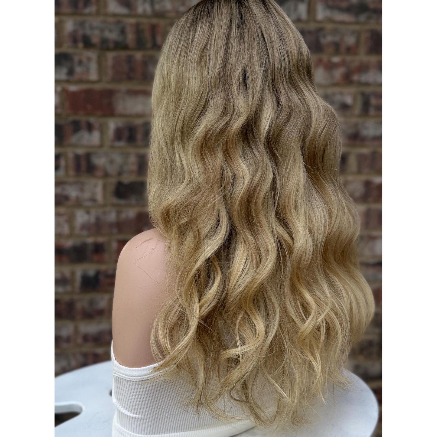LAUREN Human Hair Blonde Natural Ash Brown Balayage Wig | HD Invisible Transparent Lace Front | 18 inch | Natural Density, Custom Made to Order