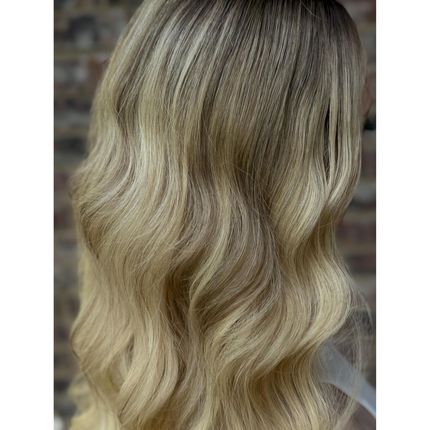 LAUREN Human Hair Blonde Natural Ash Brown Balayage Wig | HD Invisible Transparent Lace Front | 18 inch | Natural Density, Custom Made to Order