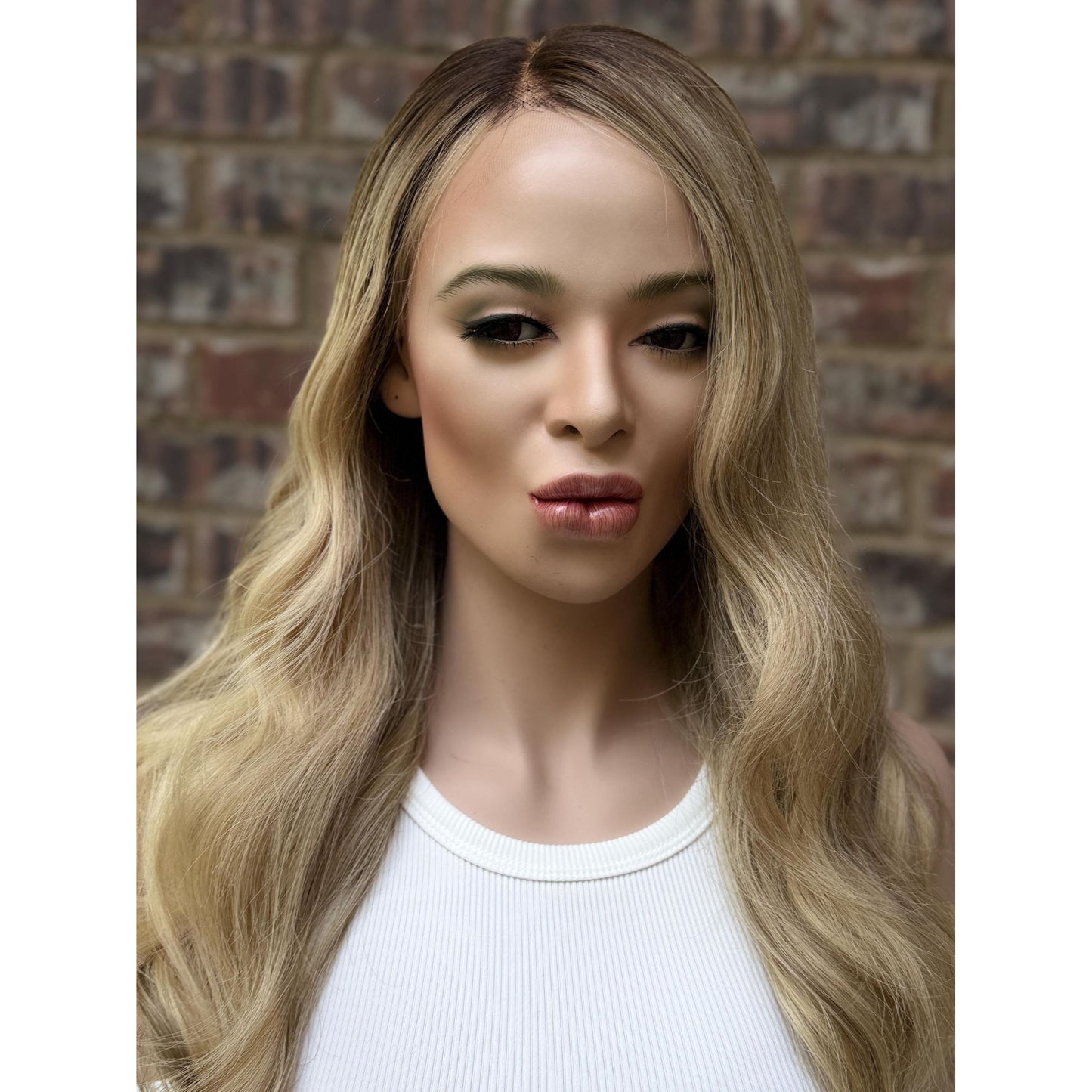 LAUREN Human Hair Blonde Natural Ash Brown Balayage Wig | HD Invisible Transparent Lace Front | 18 inch | Natural Density, Custom Made to Order