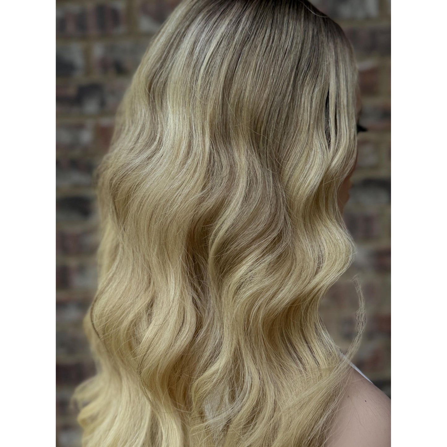 LAUREN Human Hair Blonde Natural Ash Brown Balayage Wig | HD Invisible Transparent Lace Front | 18 inch | Natural Density, Custom Made to Order