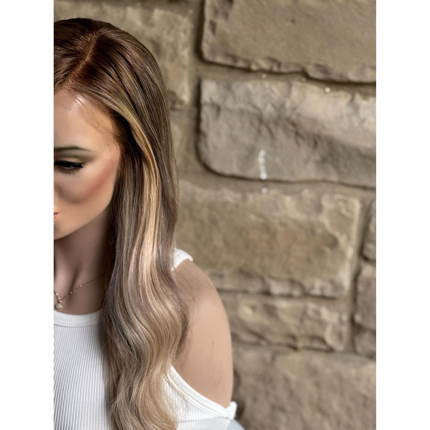 PAIGE Creamy Vanilla Blonde Wig | Ash Brown Soft Natural Roots | HD Invisible Transparent Lace Front | Blond with Balayage | 100% Human Hair, Custom Made to Order