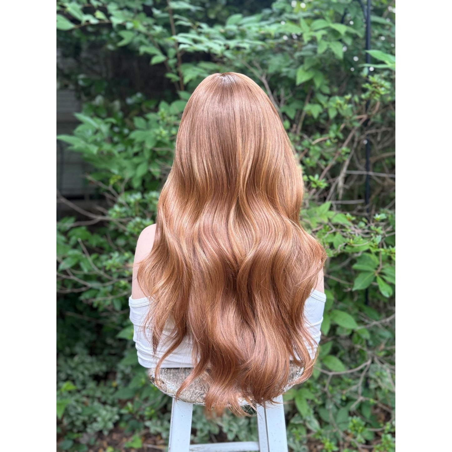 ROBIN Copper Ginger Sun-kissed Rooty Brown Balayage Wig, Lace Front, 13x4 Hand-Tied, Human Hair Blend