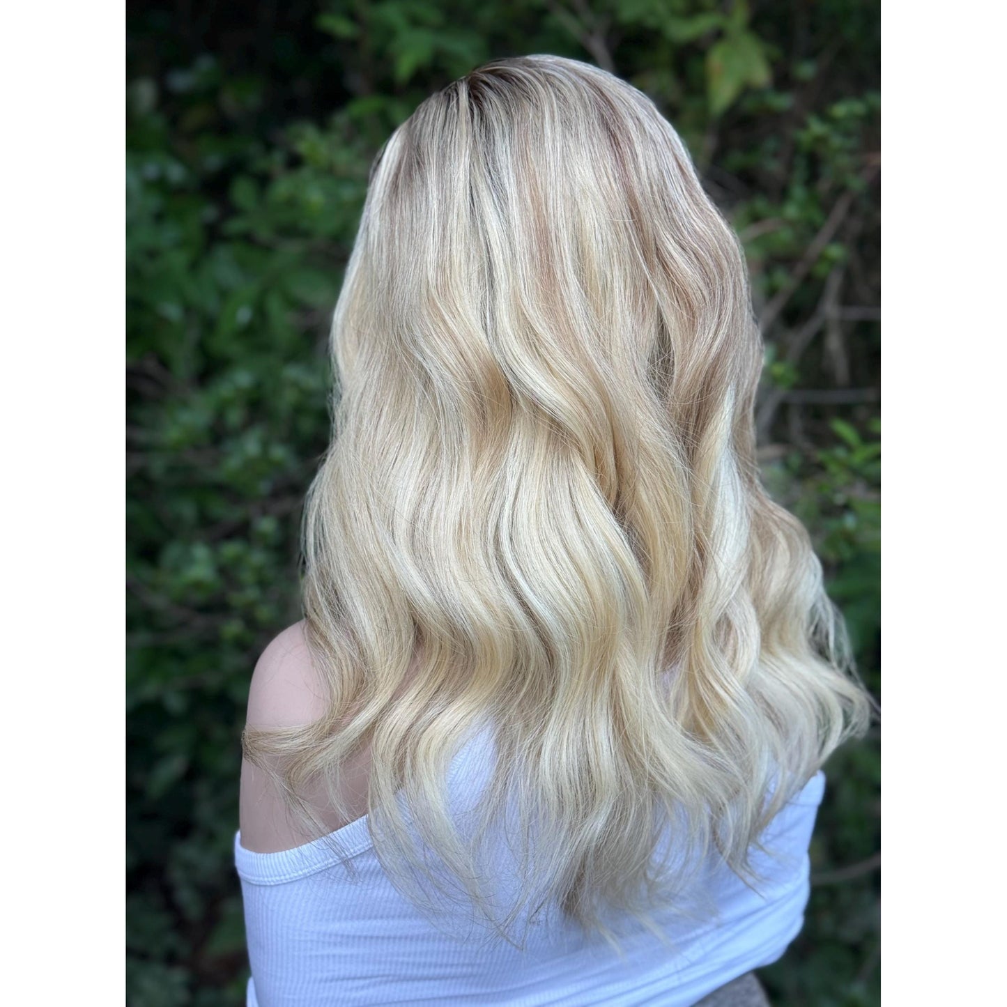 SYBIL Bright Vanilla Blonde Warm Sandy Balayage Highlights Wig, HD Invisible Transparent Lace Front,  100% Luxury Human Hair Wig