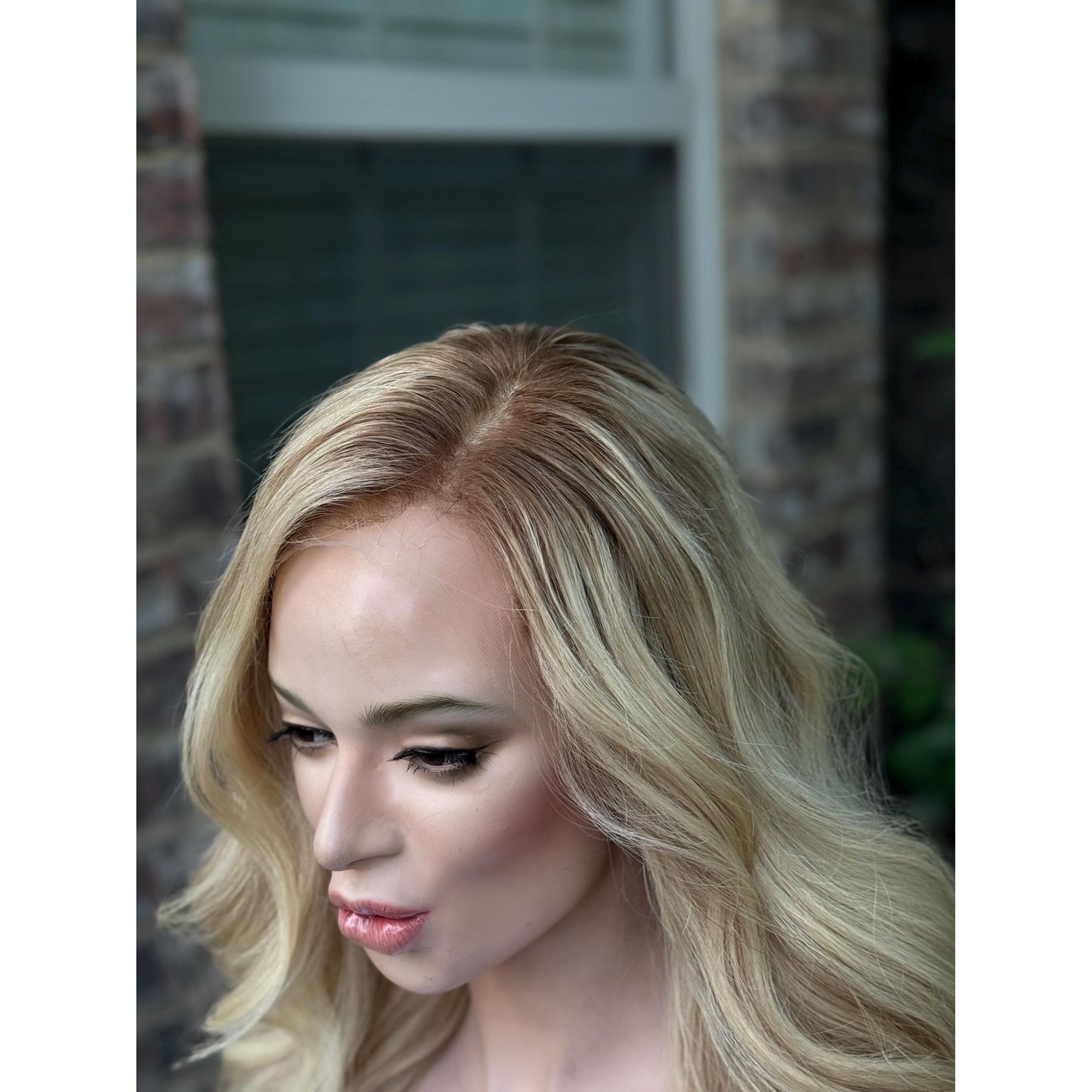 SYBIL Bright Vanilla Blonde Warm Sandy Balayage Highlights Wig, HD Invisible Transparent Lace Front,  100% Luxury Human Hair Wig